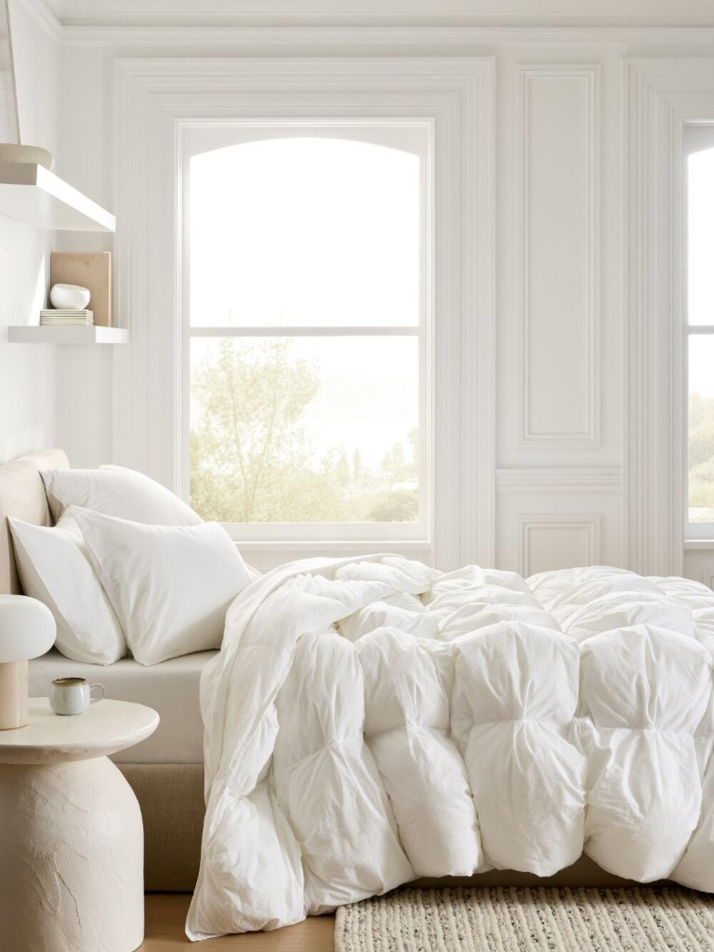 NWT Quince Organic Cotton Pintuck Comforter | Twin | White
